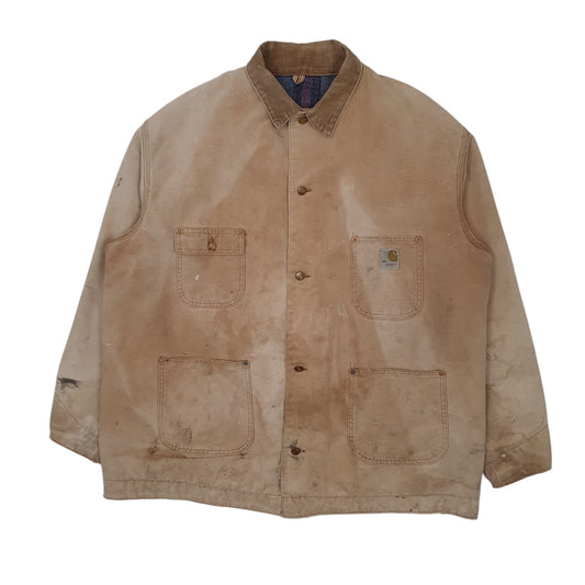 Mens Brown Carhartt 6BLJ C01 Blanket Lined Vintage 1978 70s  Coat