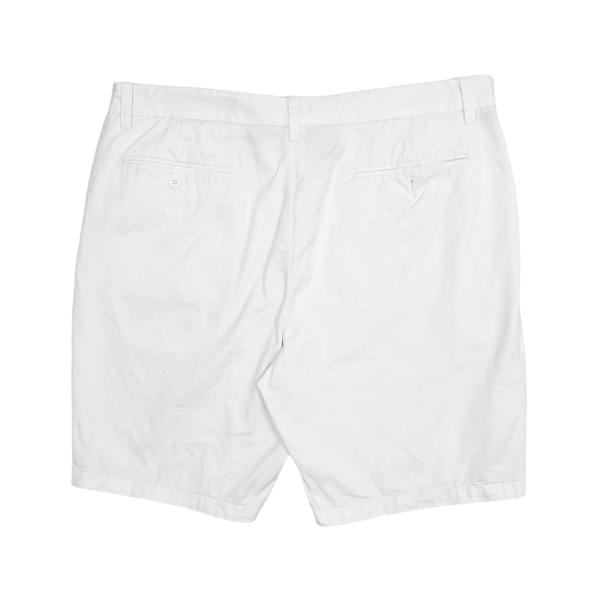 Mens White Nautica Slim Fit Deck Chino Shorts