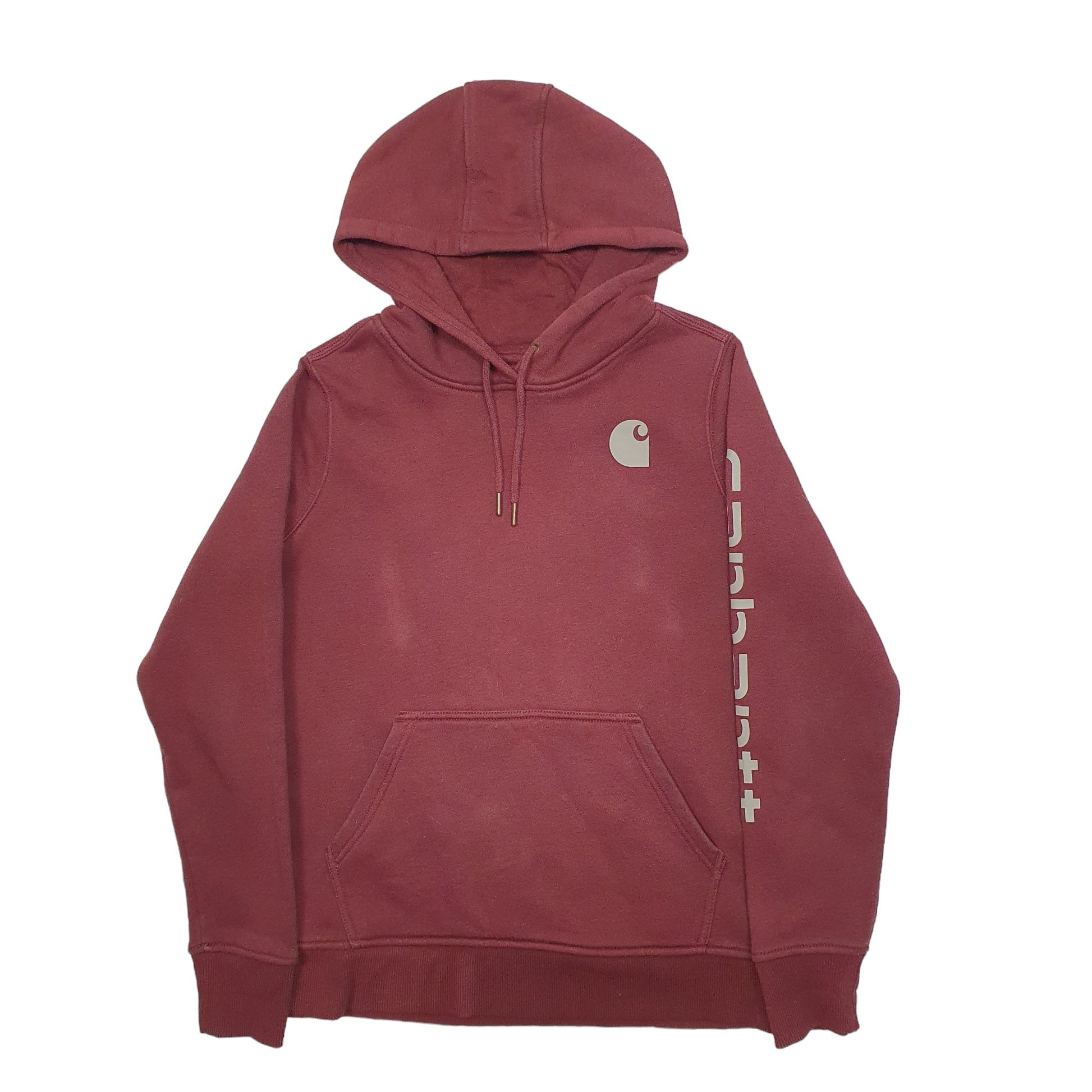 Womens Burgundy Carhartt Workwear Hoodie Jumper