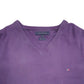 Womens Purple Tommy Hilfiger Knit Cashmere V Neck Jumper
