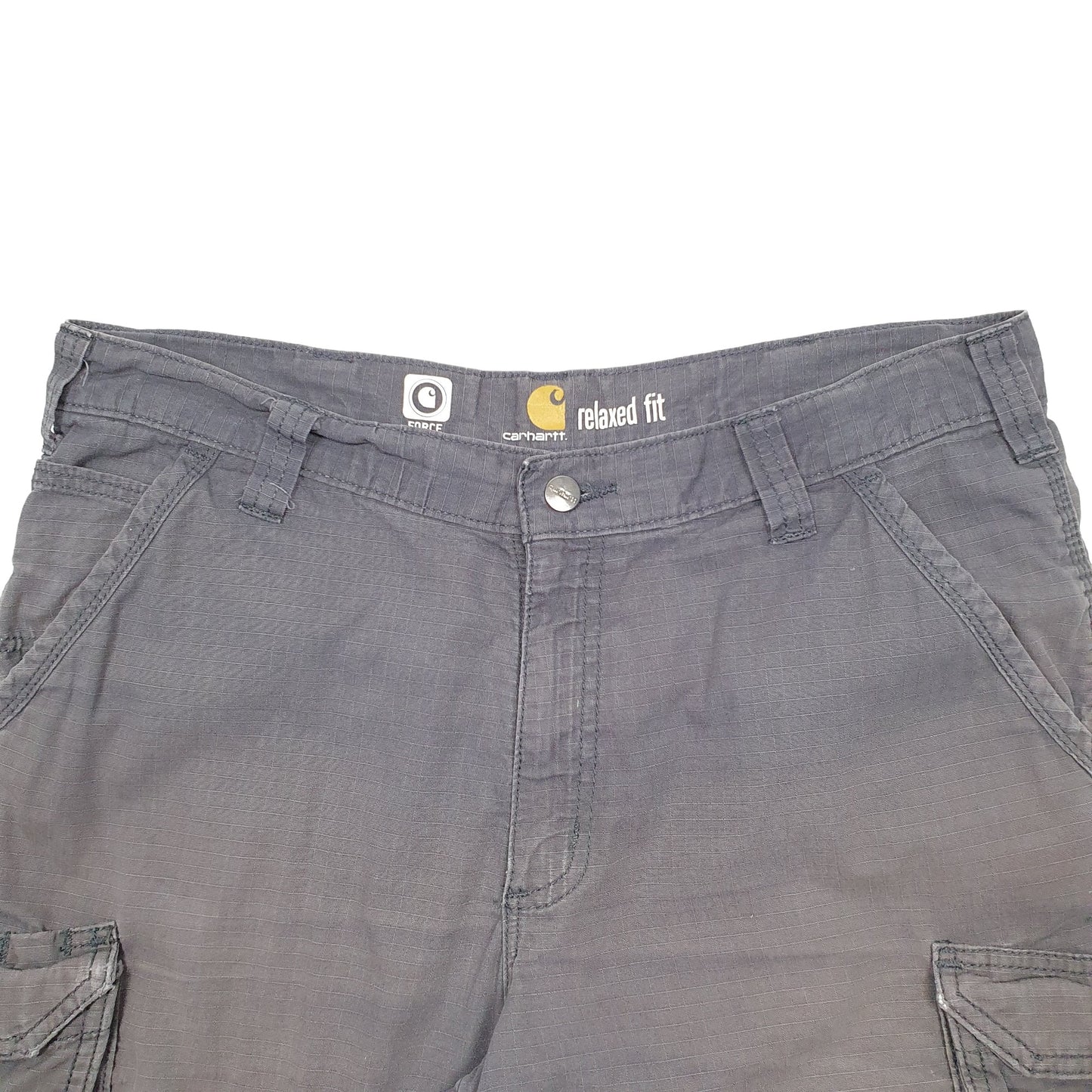 Mens Grey Carhartt Workwear Ripstop Cargo Shorts