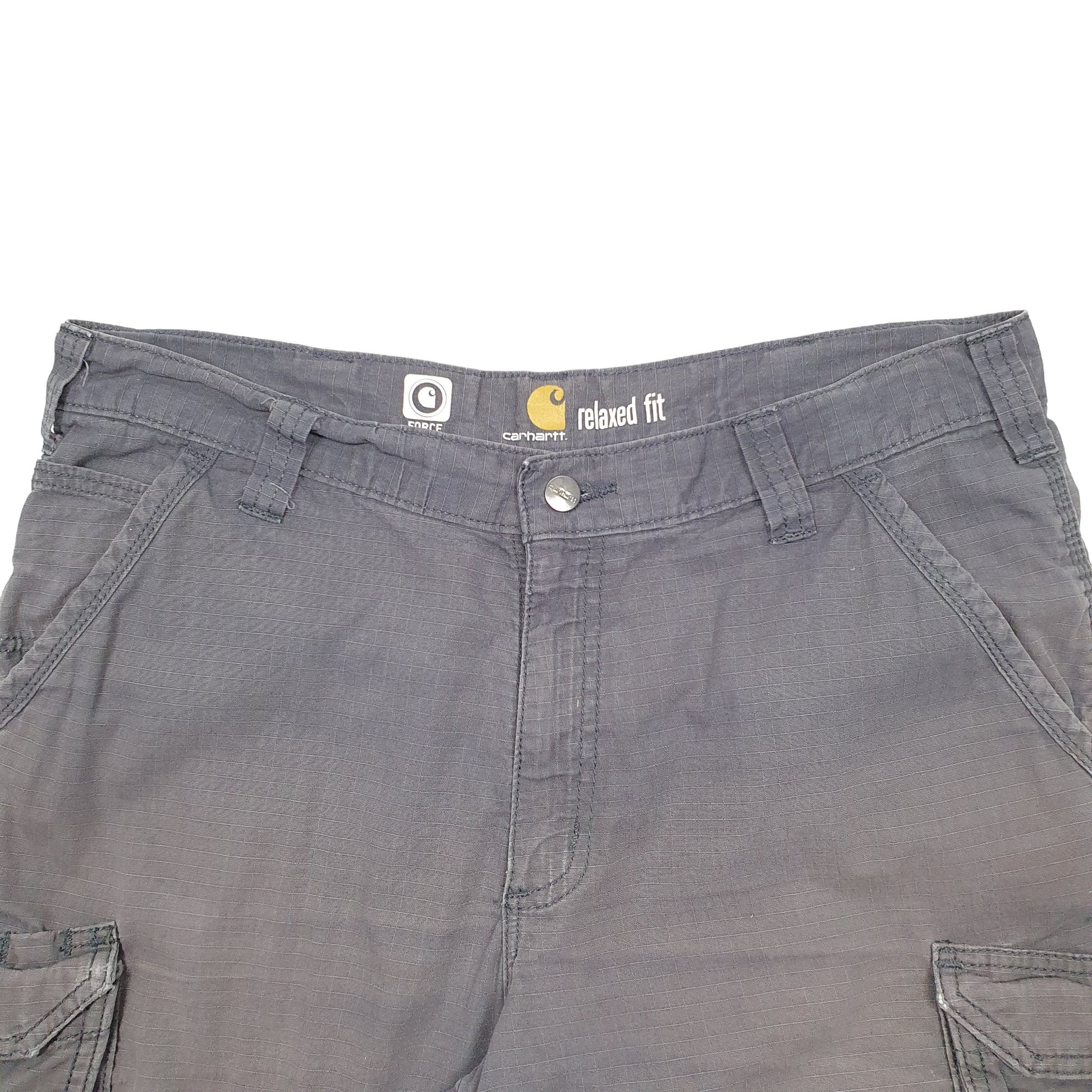 Mens Grey Carhartt Workwear Ripstop Cargo Shorts