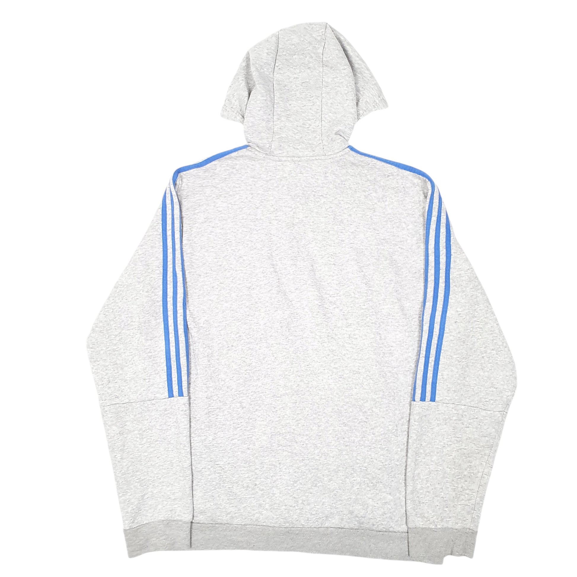 Mens Grey Adidas Hoodie Full Zip Jumper