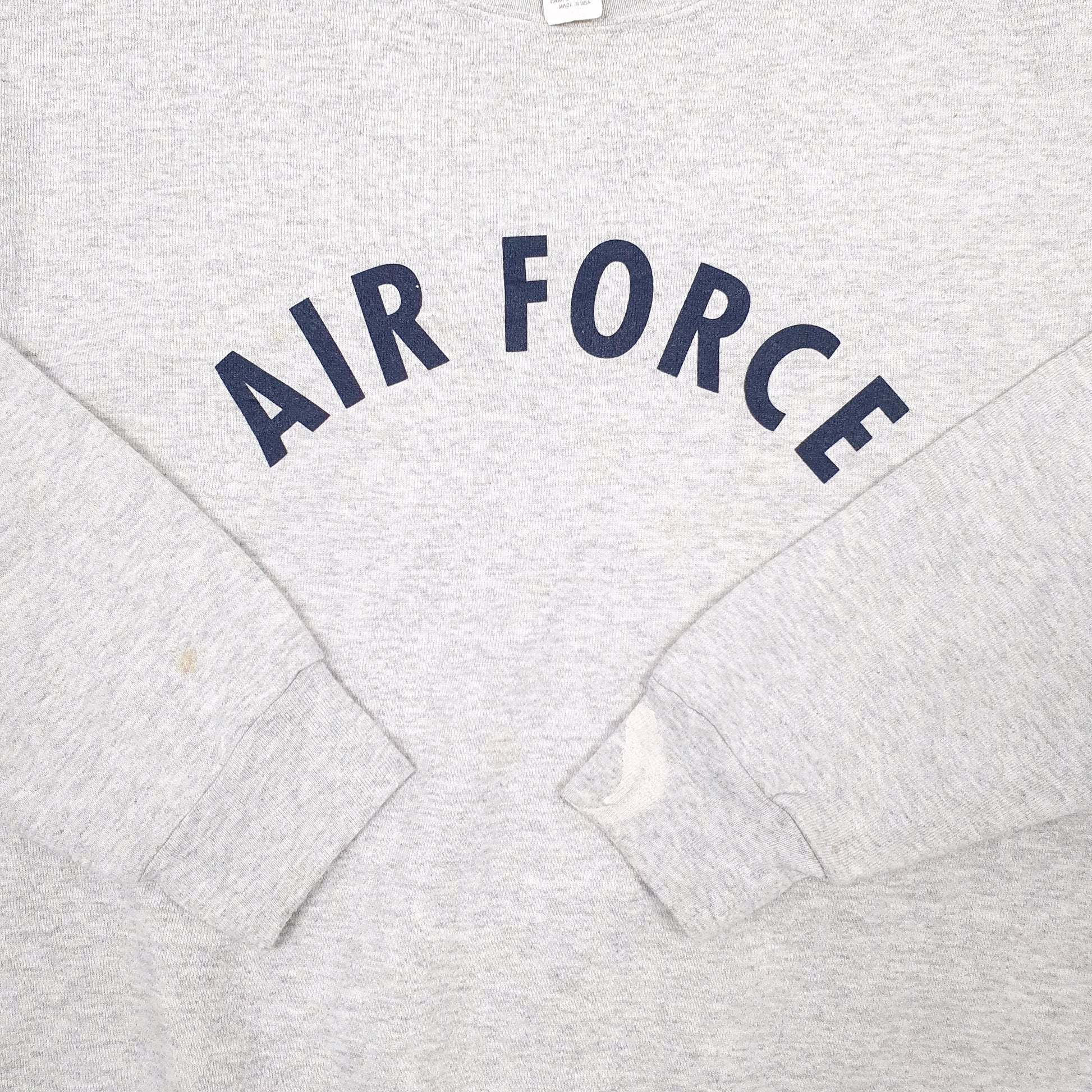 Mens Grey Air Force Airforce Crewneck Jumper