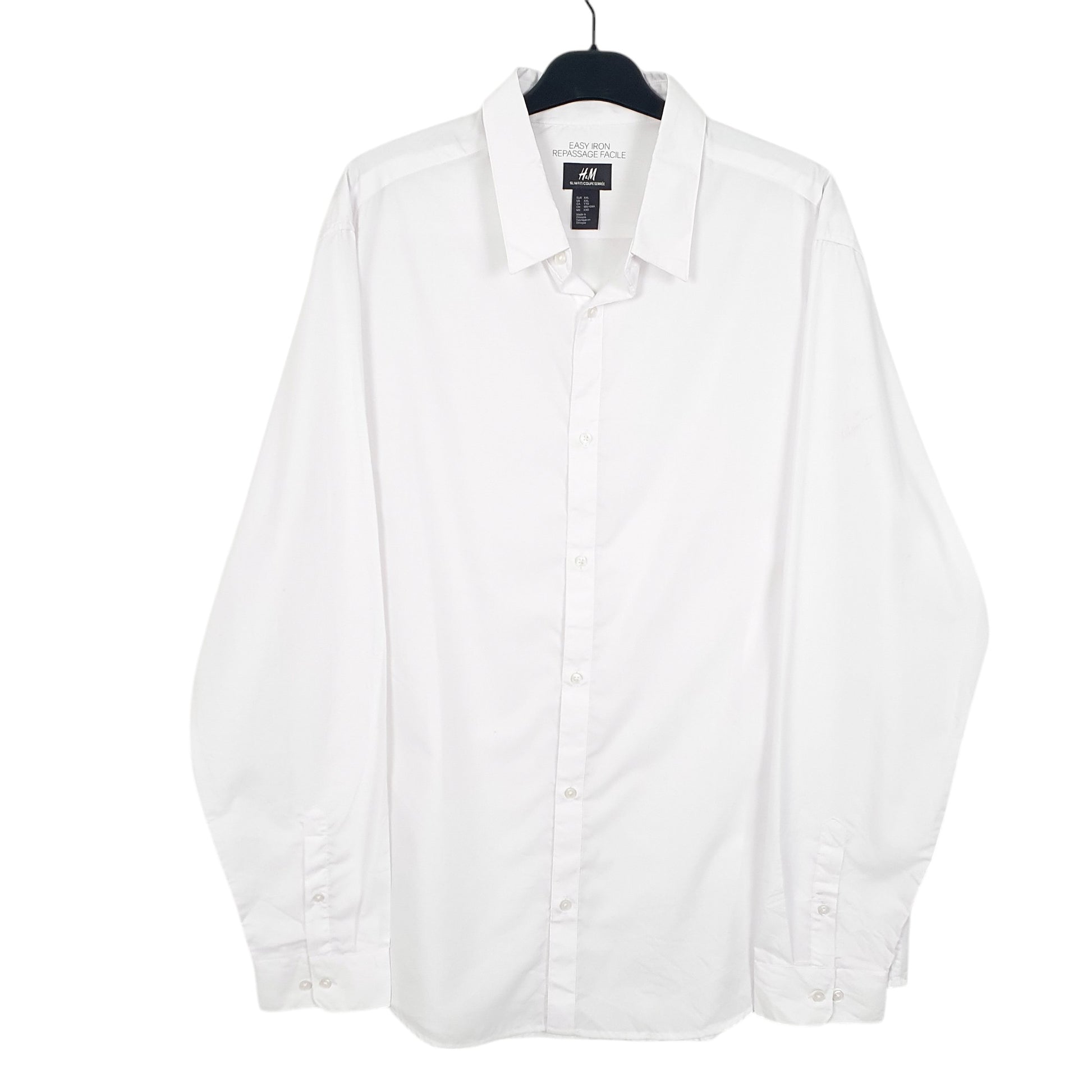 Mens White H&M Coupe Long Sleeve Shirt
