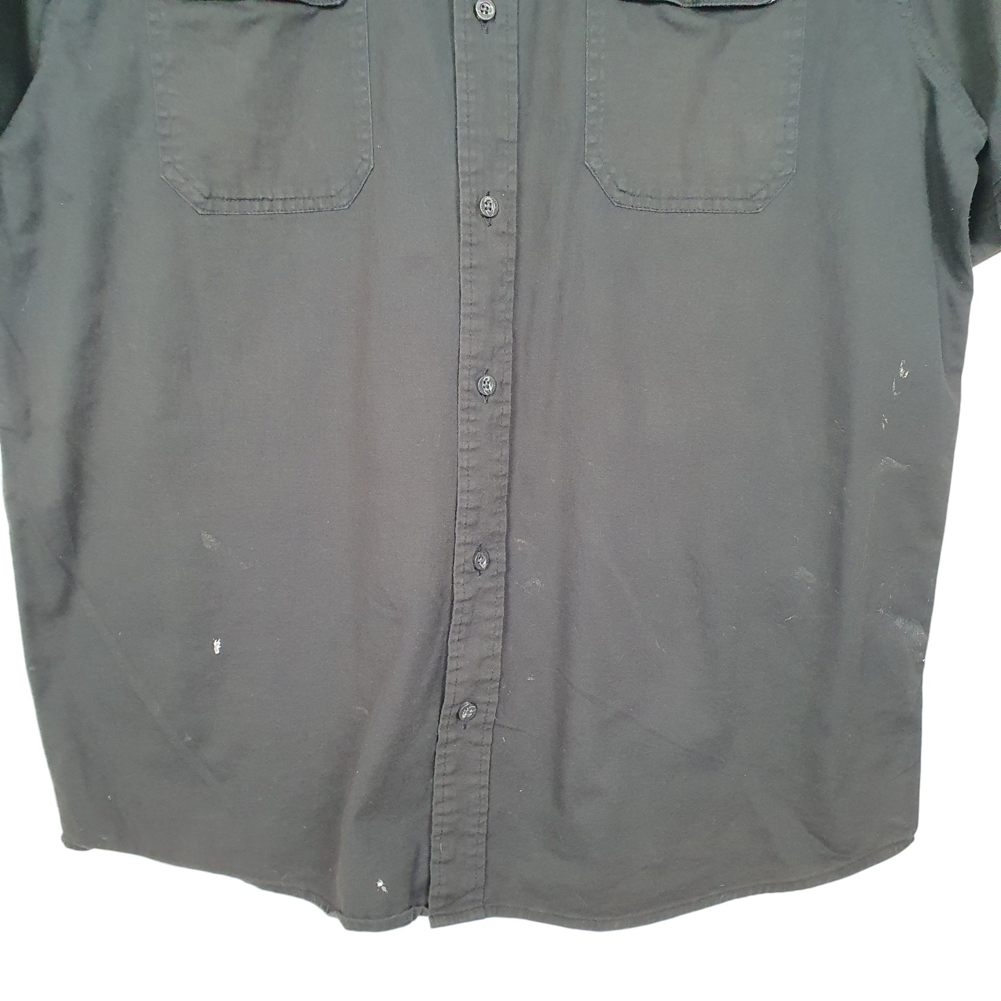Mens Black Wrangler Flex Comfort Short Sleeve Shirt