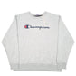 Mens Grey Champion Script Crewneck Jumper