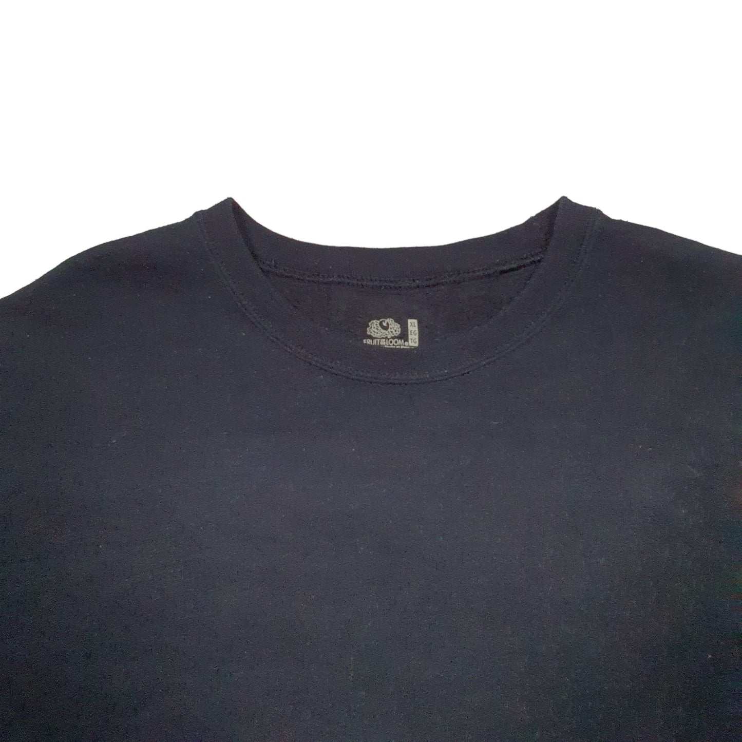 Mens Black Fruit Of The Loom  Crewneck Jumper