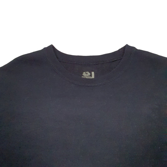 Mens Black Fruit Of The Loom  Crewneck Jumper