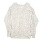 Womens Cream Unbranded Knit Chunky Cable V Neck Jumper