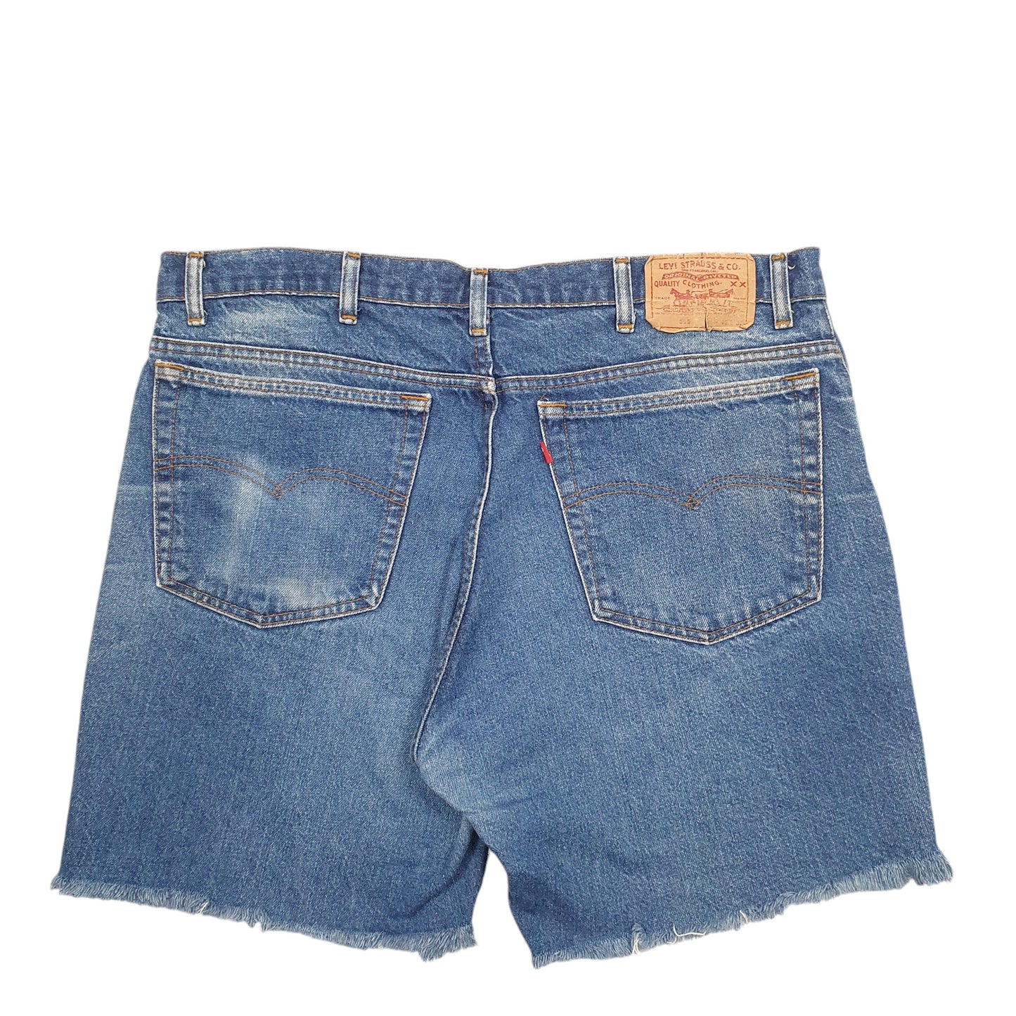 Mens Blue Levis Denim Jeans Jorts 565 Cut Off Denim Shorts