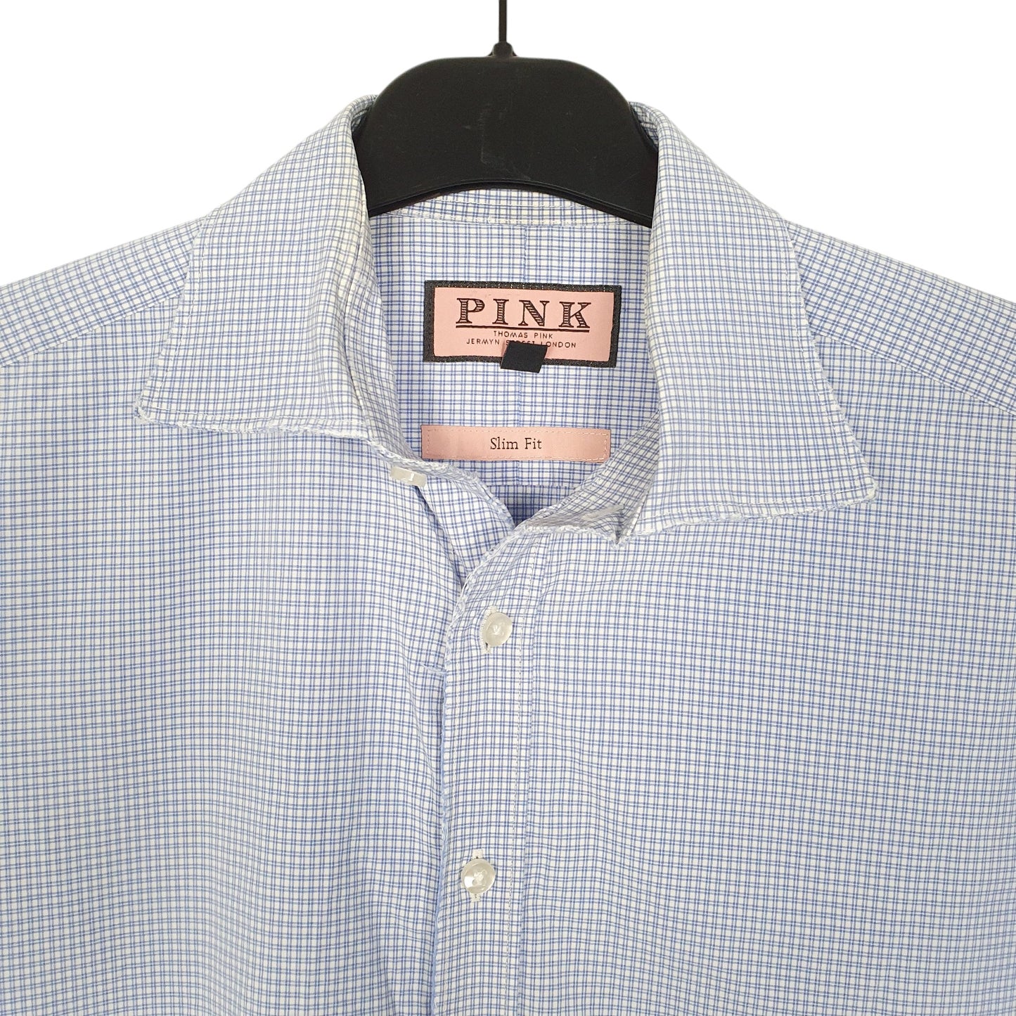 Mens Blue Pink  Long Sleeve Shirt
