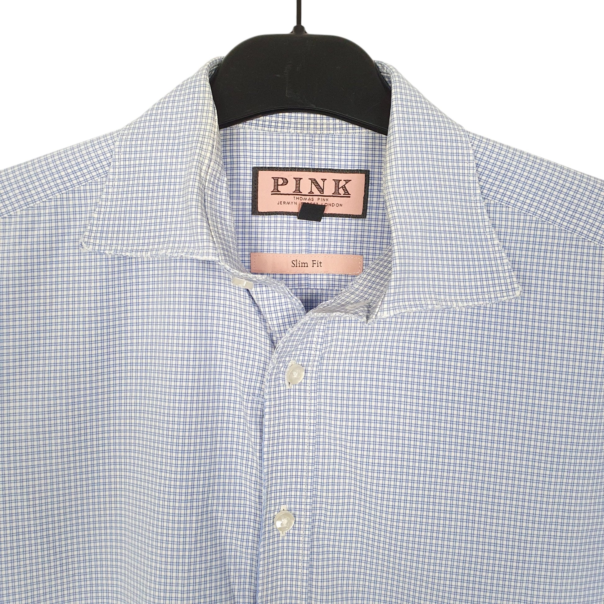 Mens Blue Pink  Long Sleeve Shirt