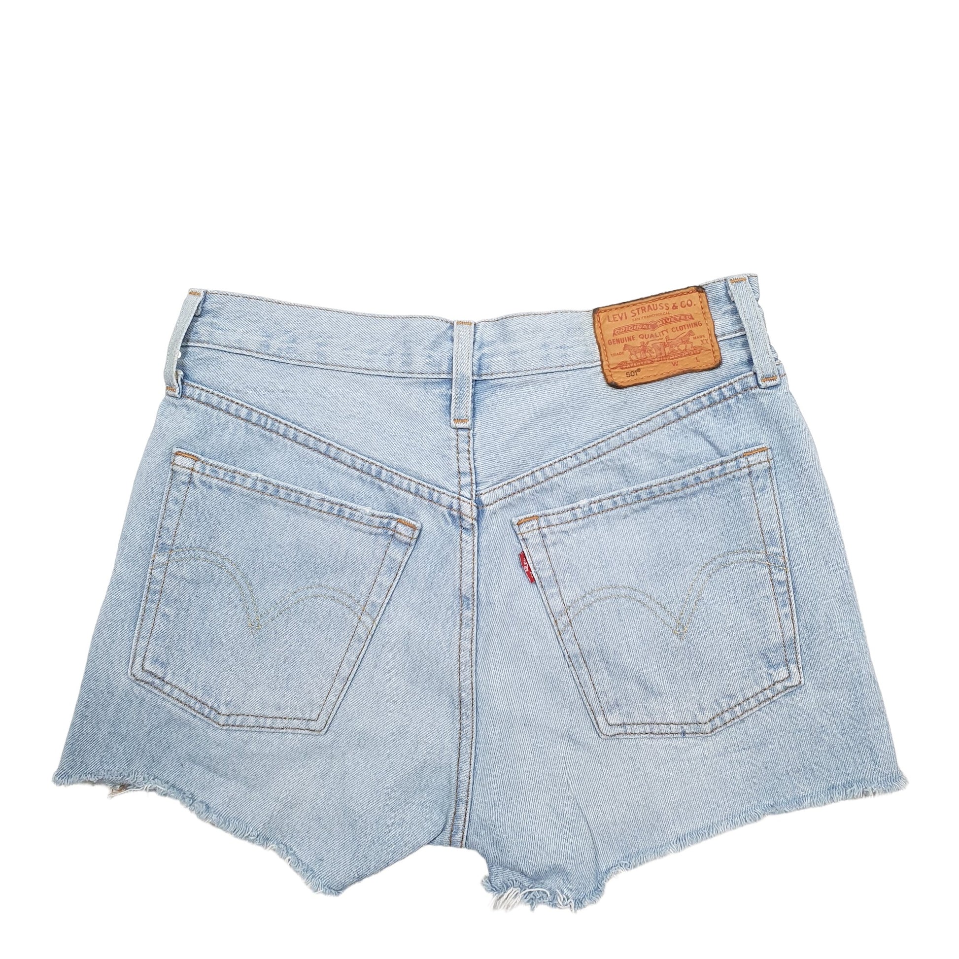 Womens Blue Levis 501 Jorts Denim Shorts