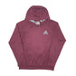 Mens Burgundy Adidas Climawarm Hoodie Jumper