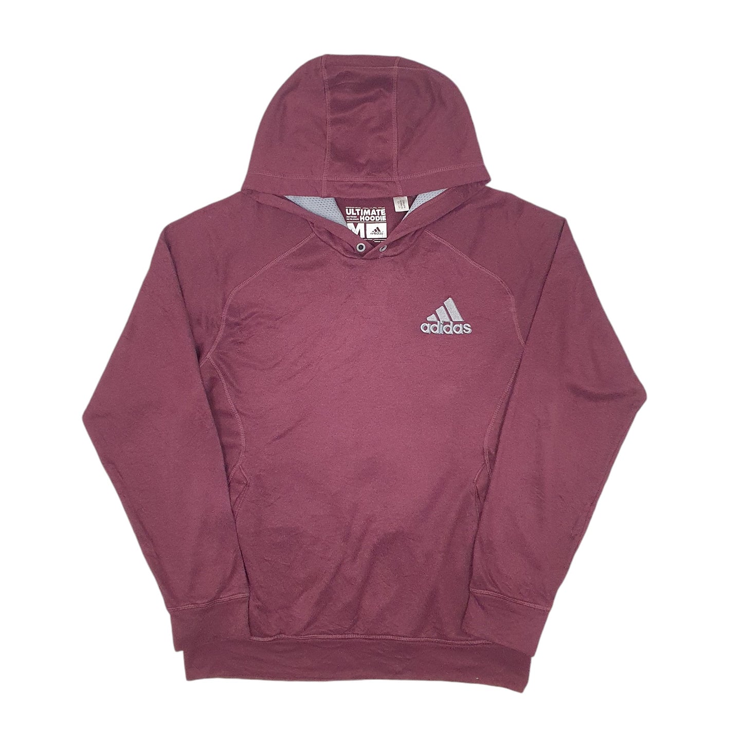Mens Burgundy Adidas Climawarm Hoodie Jumper