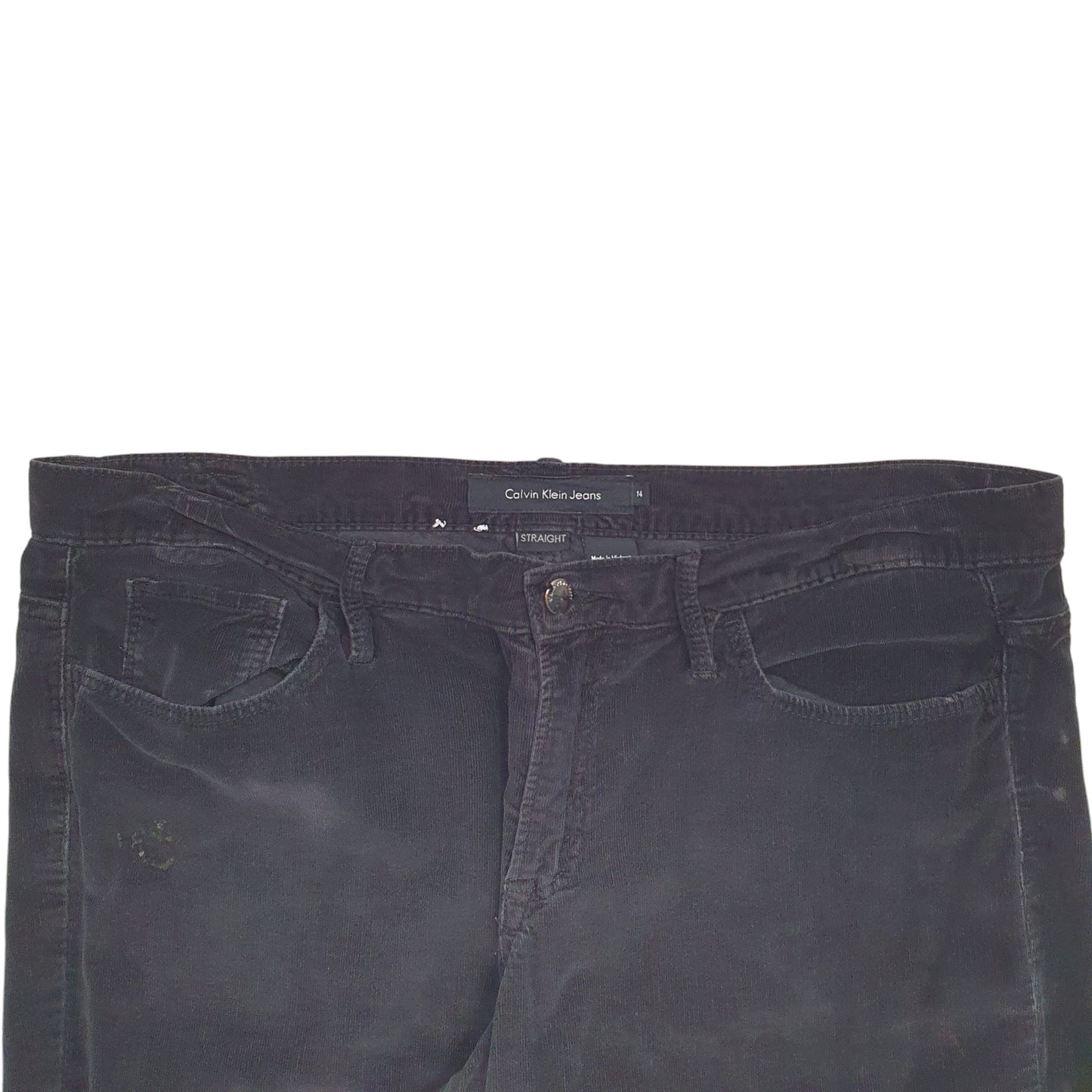 Womens Black Calvin Klein  Corduroy Trousers