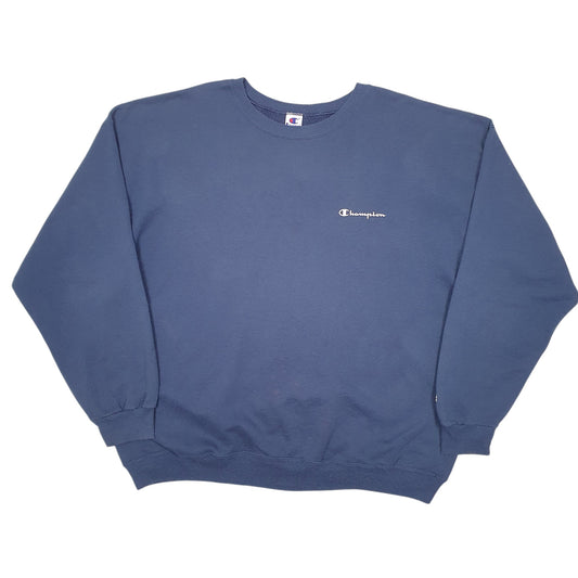 Mens Navy Champion Vintage 90s Crewneck Jumper