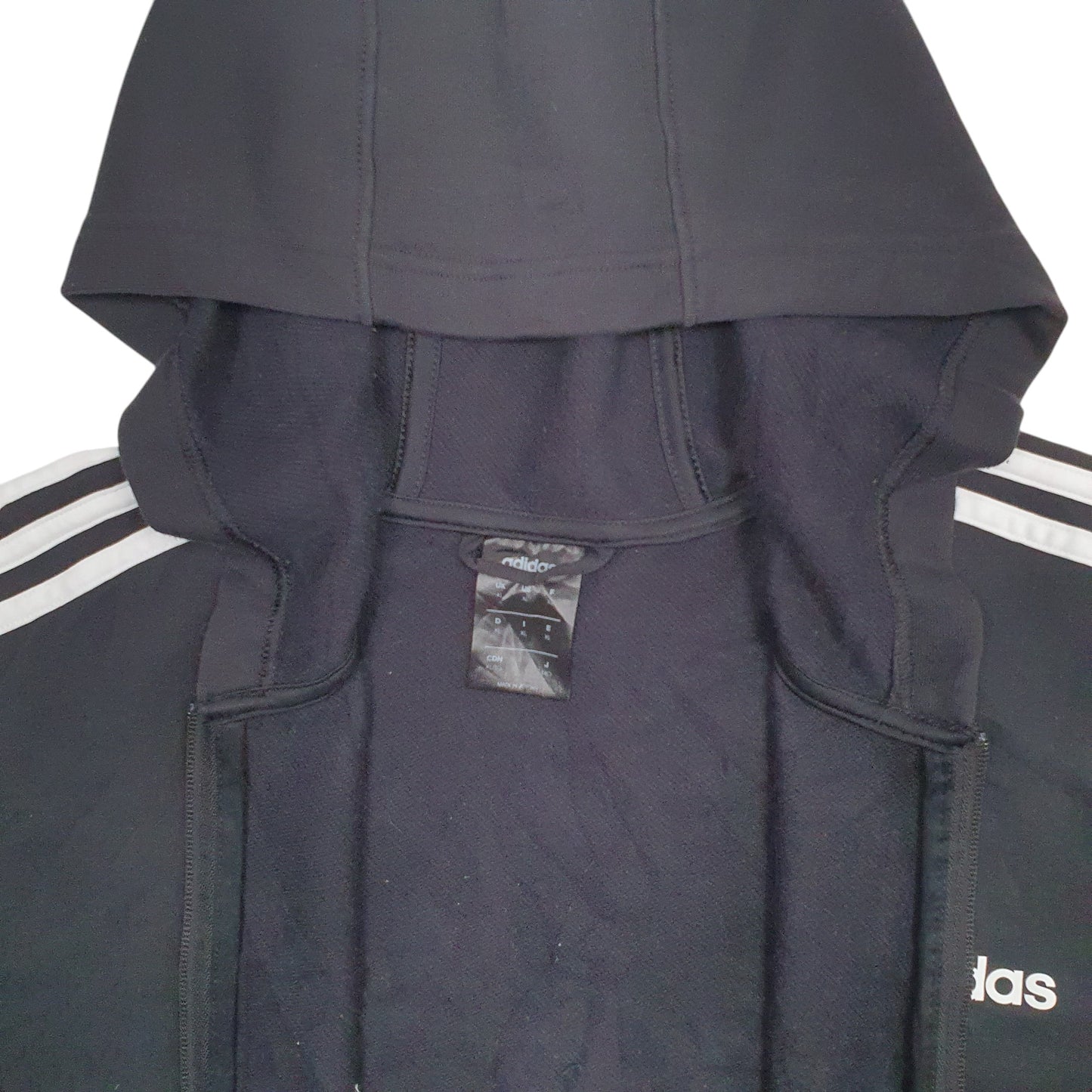 Mens Black Adidas  Full Zip Jumper