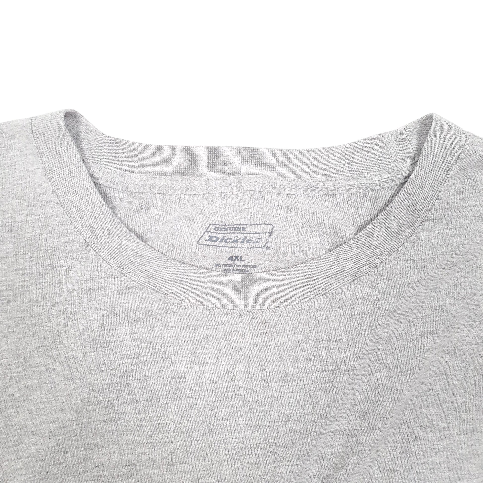 Mens Grey Dickies Pocket Workwear Short Sleeve T Shirt