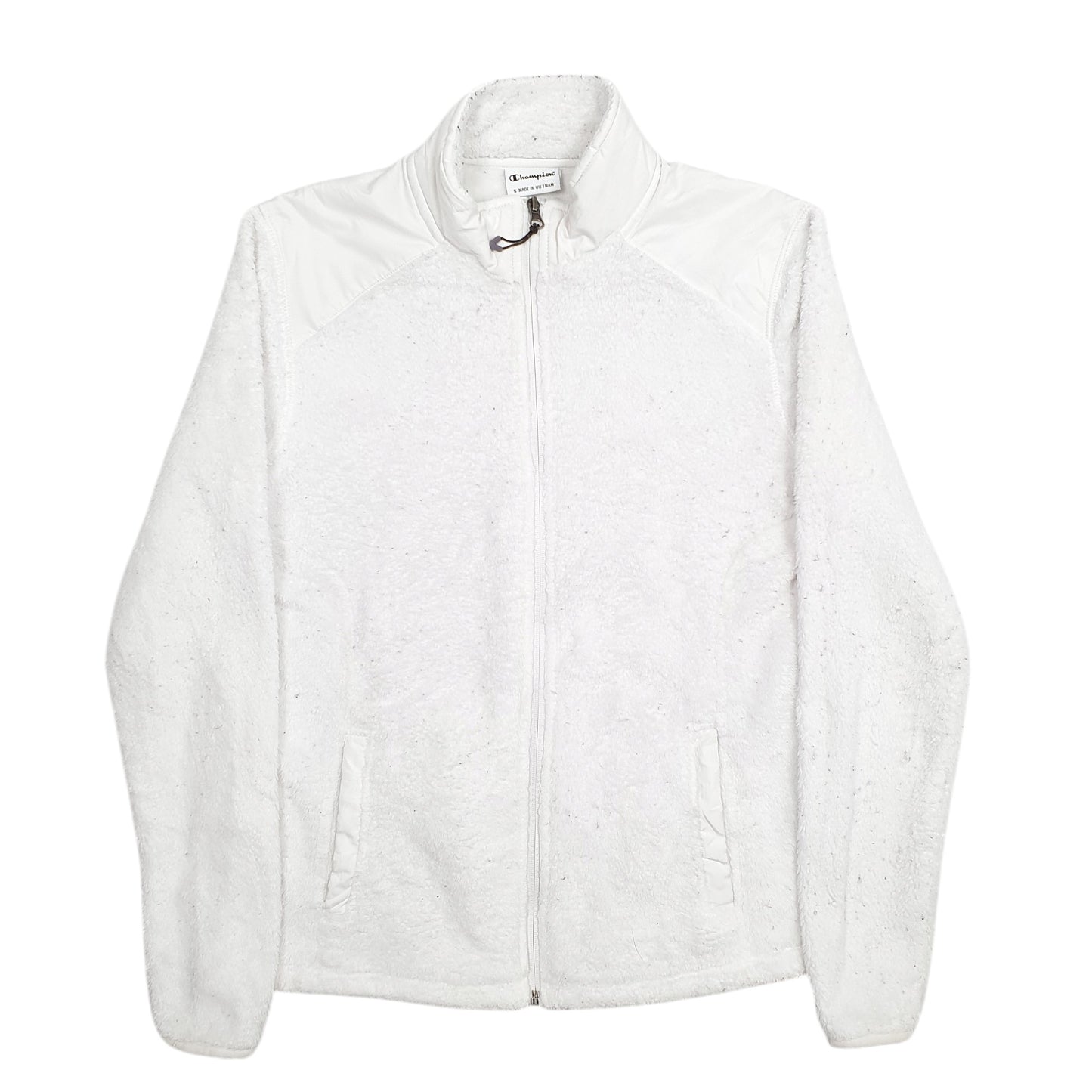 Womens White Champion  Full Zip Jumper