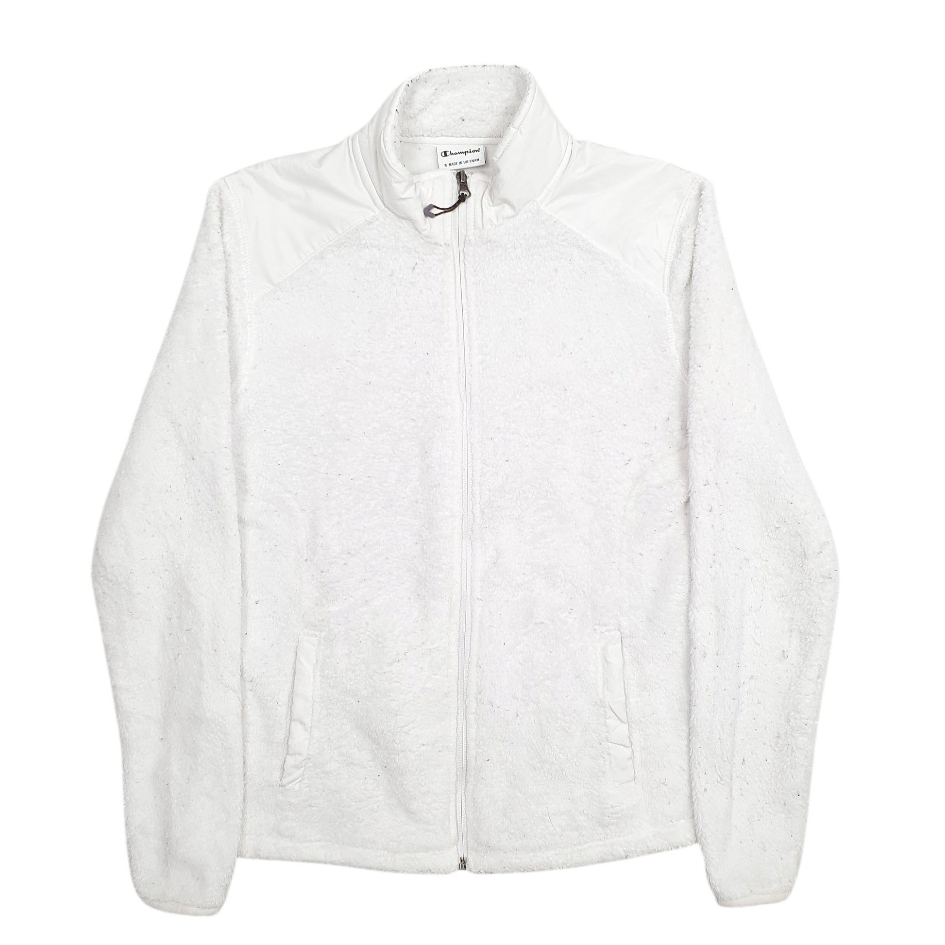 Womens White Champion  Full Zip Jumper
