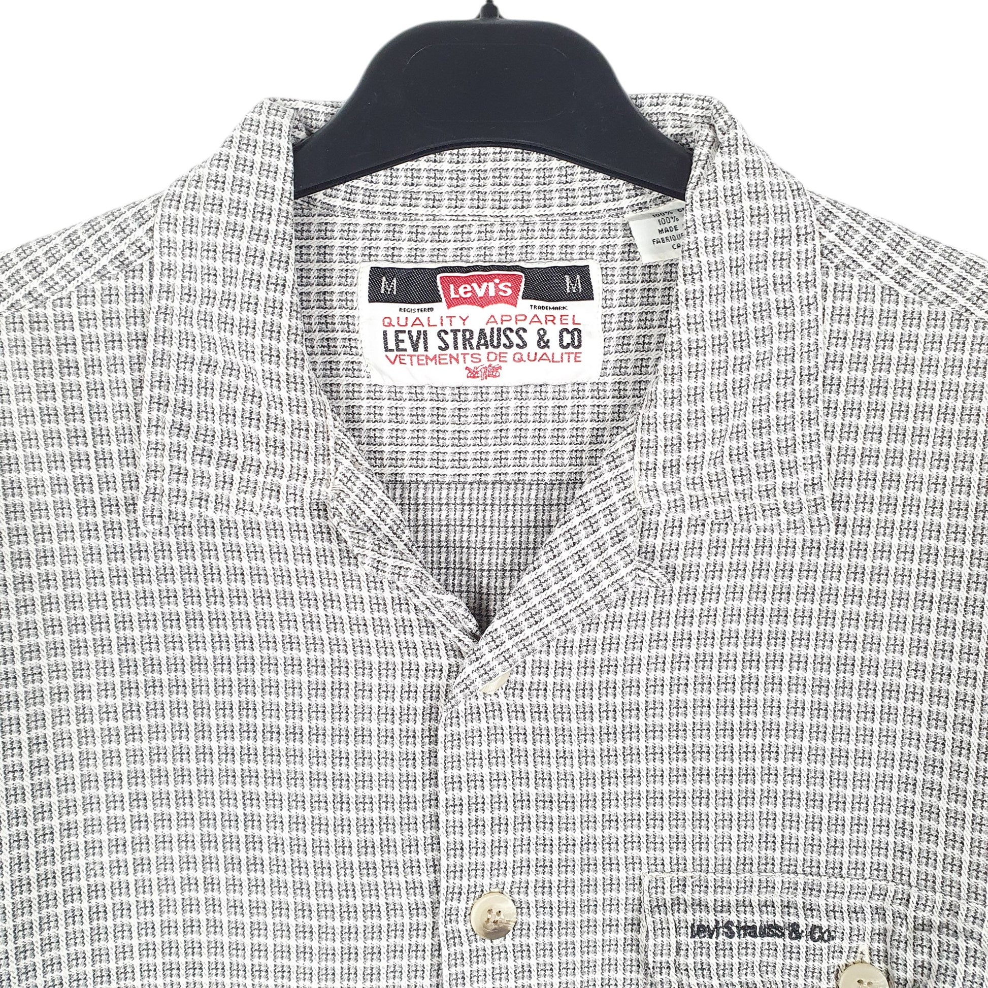 Mens Grey Levis Vintage Short Sleeve Shirt