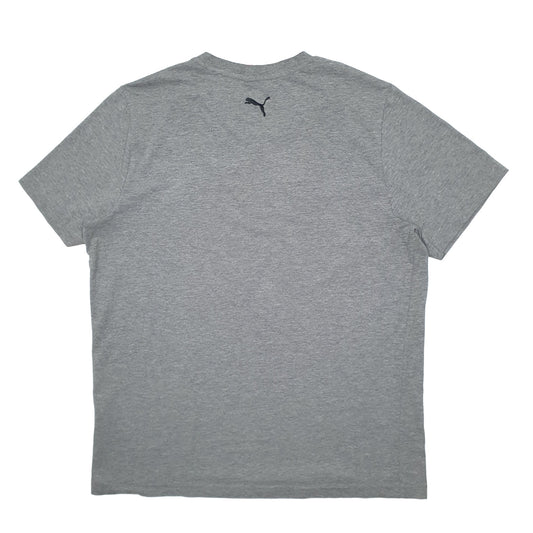 Mens Grey Puma Spellout Short Sleeve T Shirt