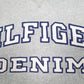 Mens Grey Tommy Hilfiger Denim Spellout Crewneck Jumper