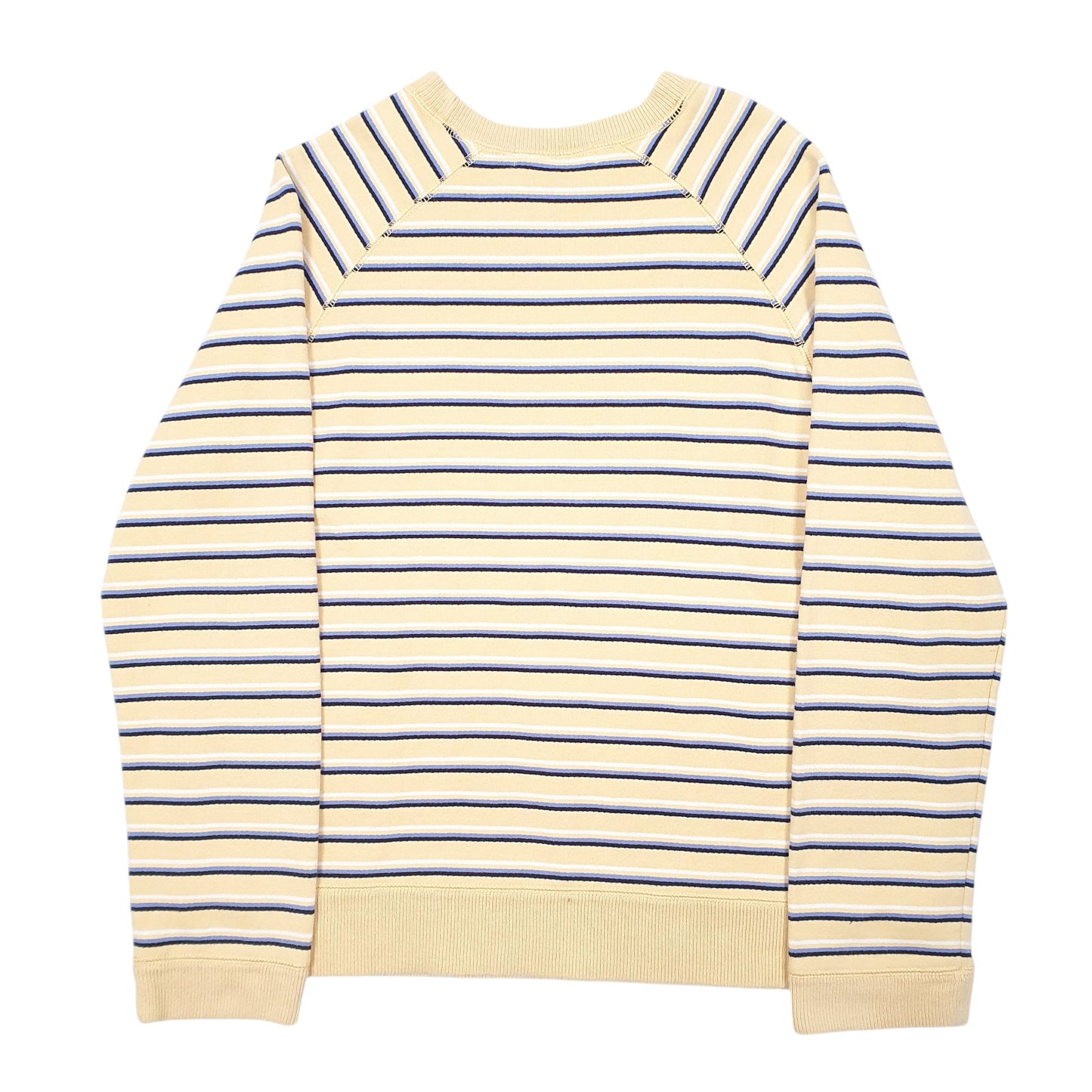 Womens Yellow Pacer Striped Karen Scott Raglan Crewneck Jumper