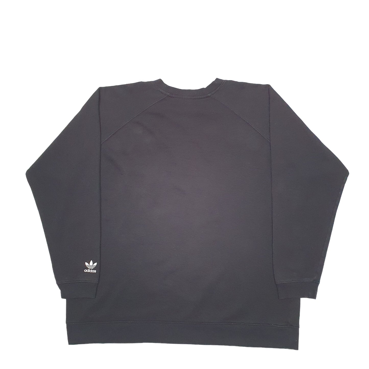 Mens Black Adidas Spellout Crewneck Jumper