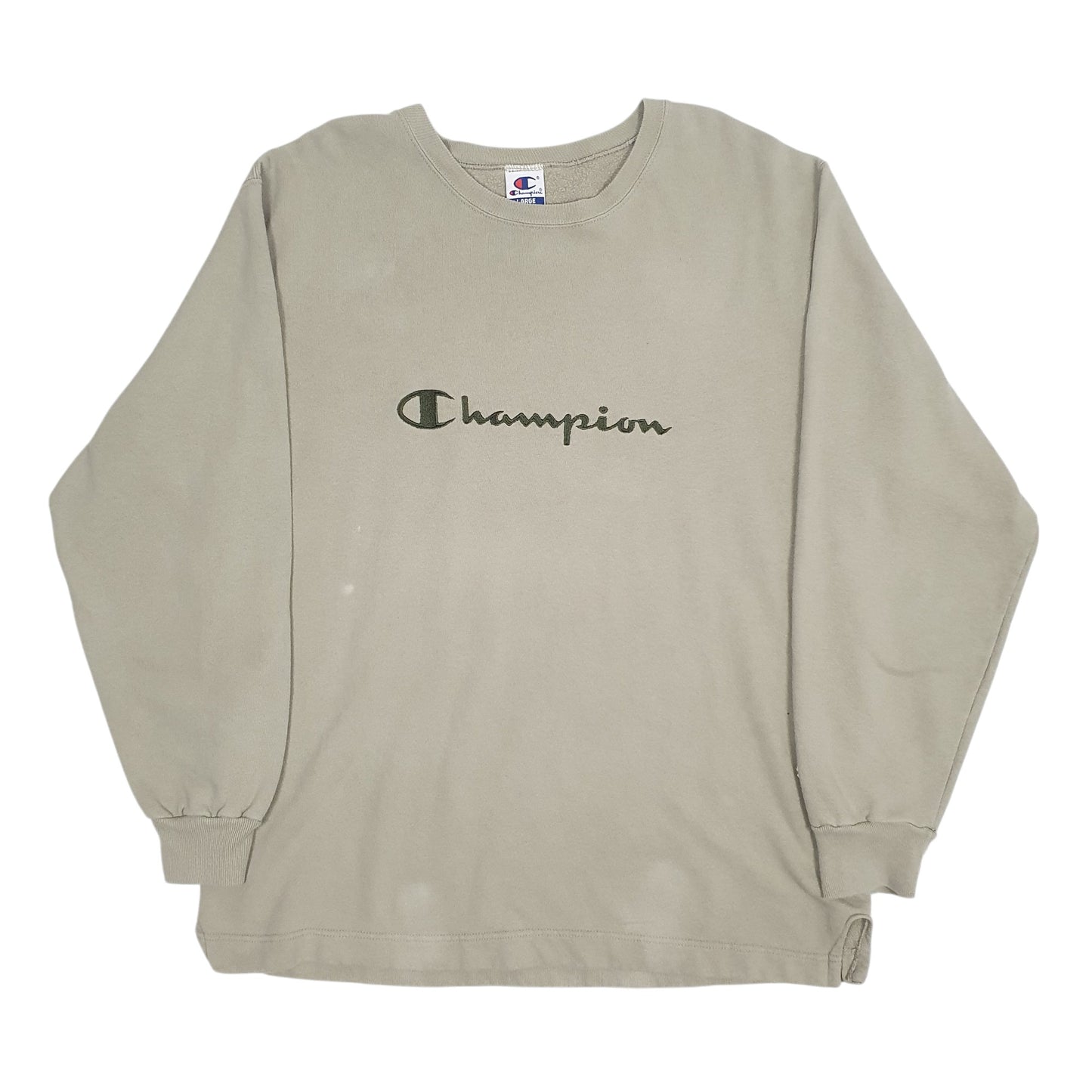 Mens Green Champion Vintage 90s Crewneck Jumper