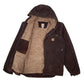Mens Brown Carhartt Sierra Sherpa Lined Detriot Hooded  Coat