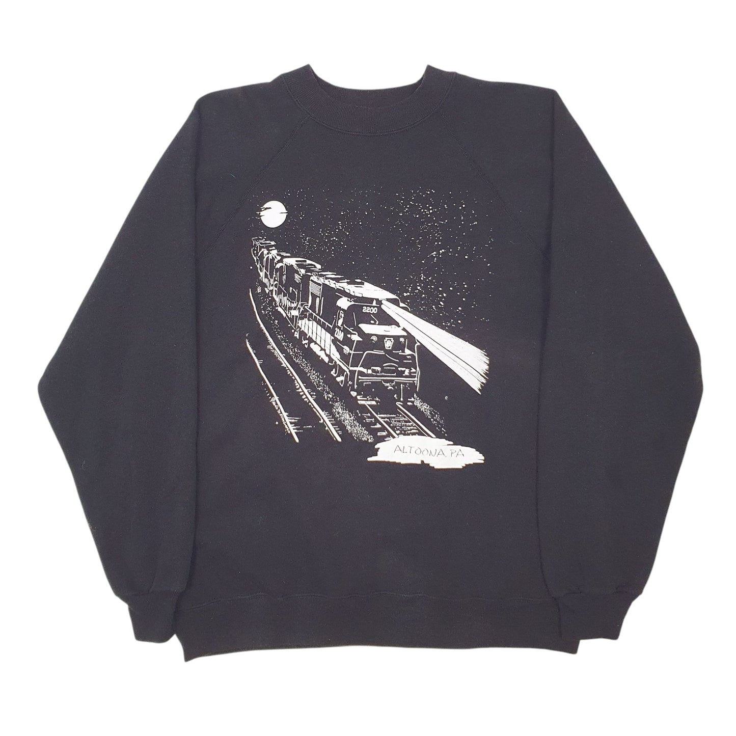 Mens Black Hanes Vintage 90s Made In USA Crewneck Jumper