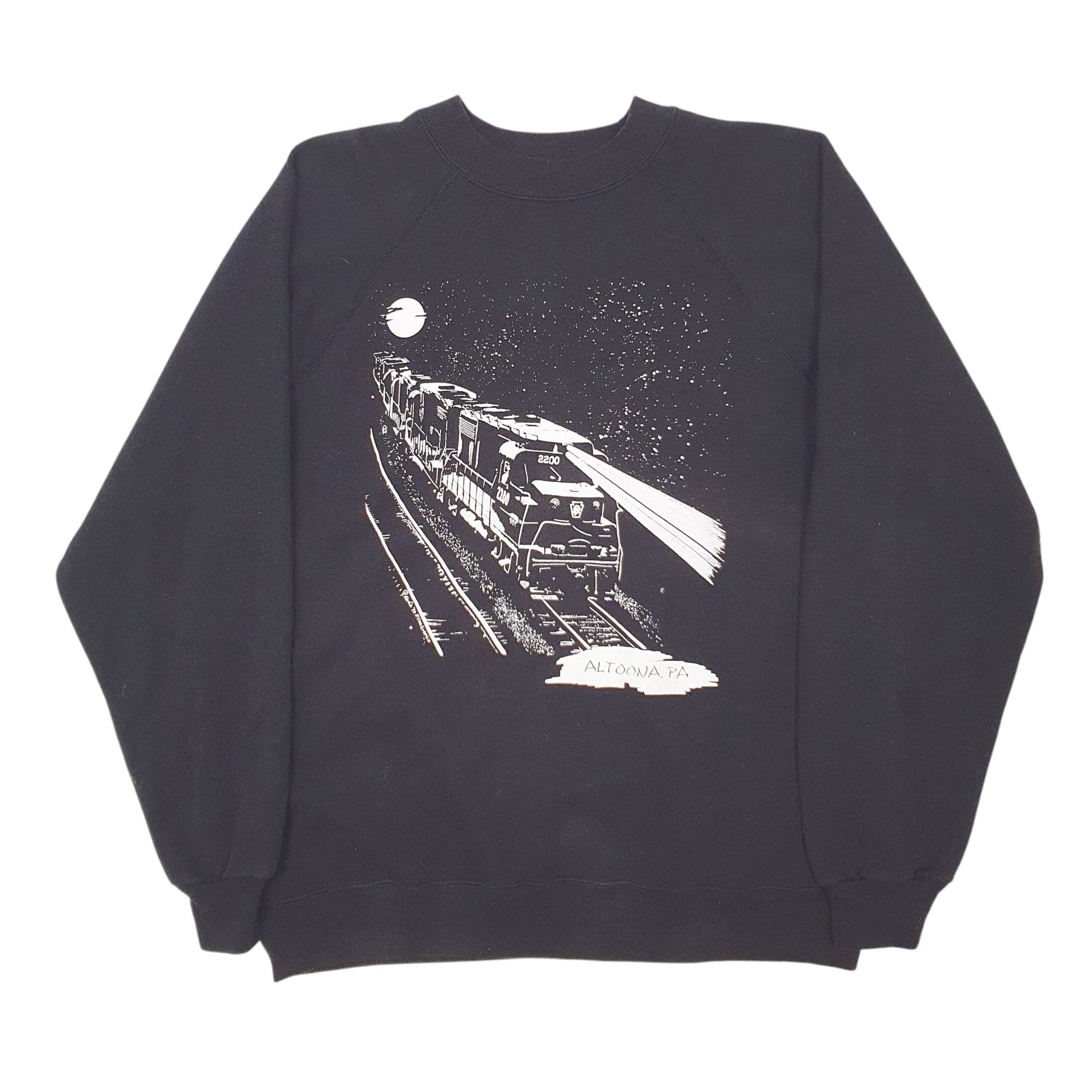 Mens Black Hanes Vintage 90s Made In USA Crewneck Jumper