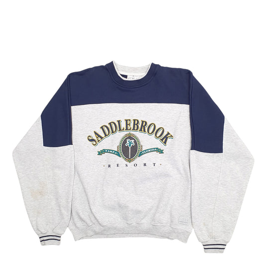 Mens Grey Gear For Sports Saddlebrook Tampa Florida Spellout Crewneck Jumper