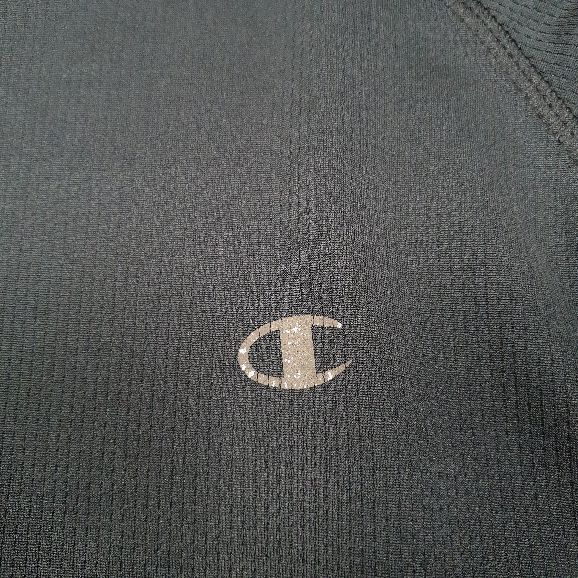 Mens Black Champion Active Gym Workout Short Sleeve T Shirt