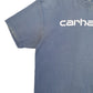 Mens Blue Carhartt Spellout Short Sleeve T Shirt