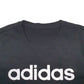 Womens Black Adidas Spellout Crewneck Jumper