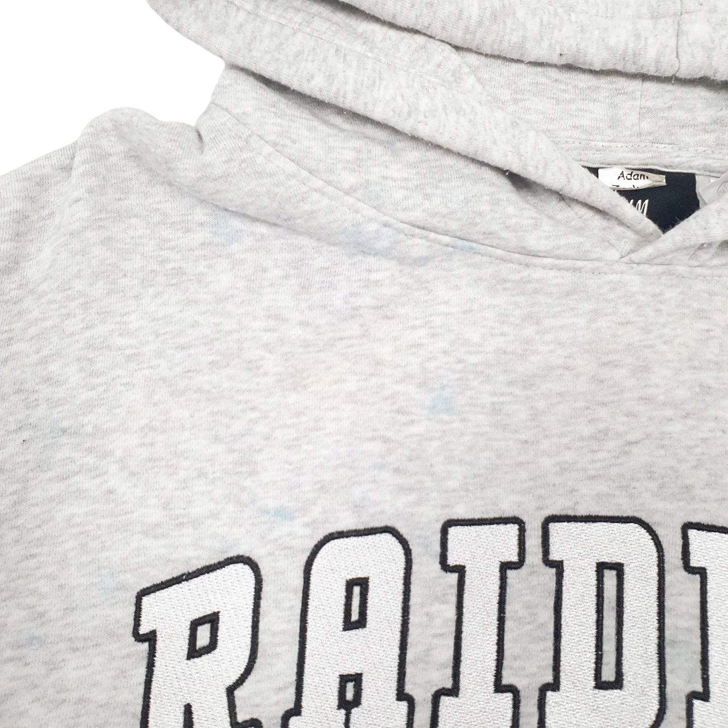 Mens Grey H&M NFL Oakland Raiders Football Hoodie Jumper