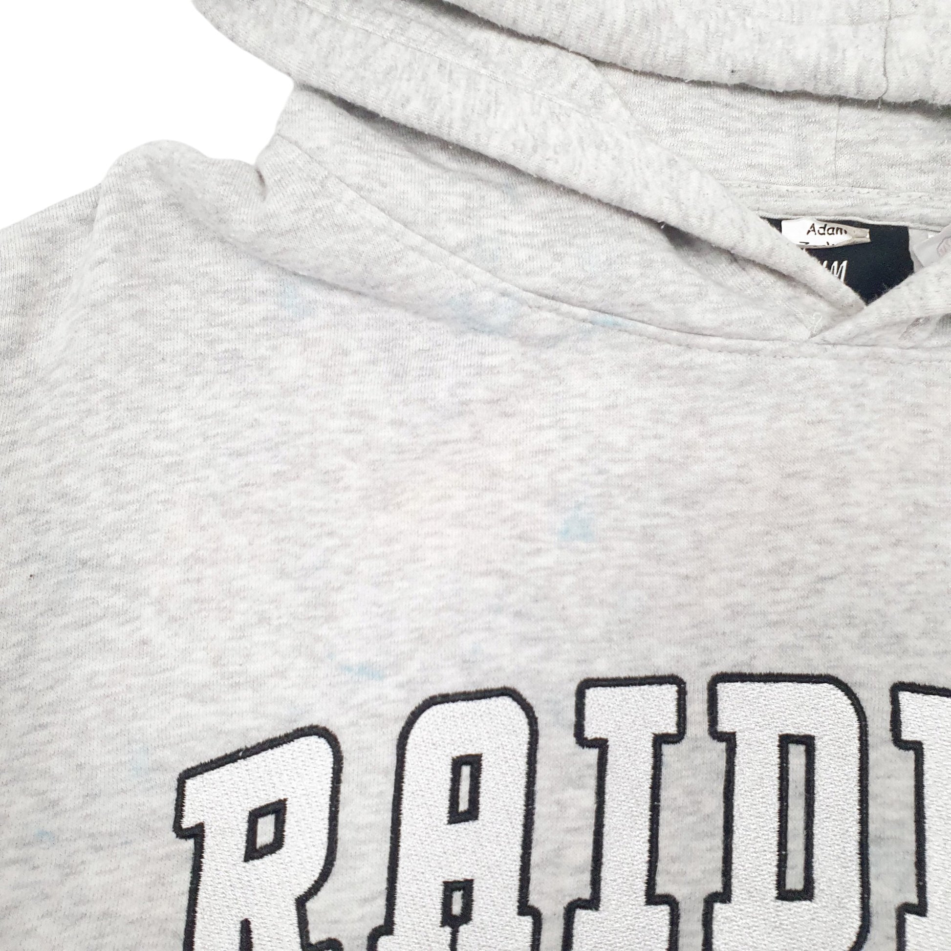Mens Grey H&M NFL Oakland Raiders Football Hoodie Jumper