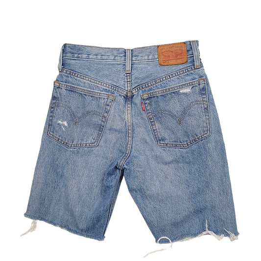 Womens Blue Levis 501 Jorts Denim Shorts