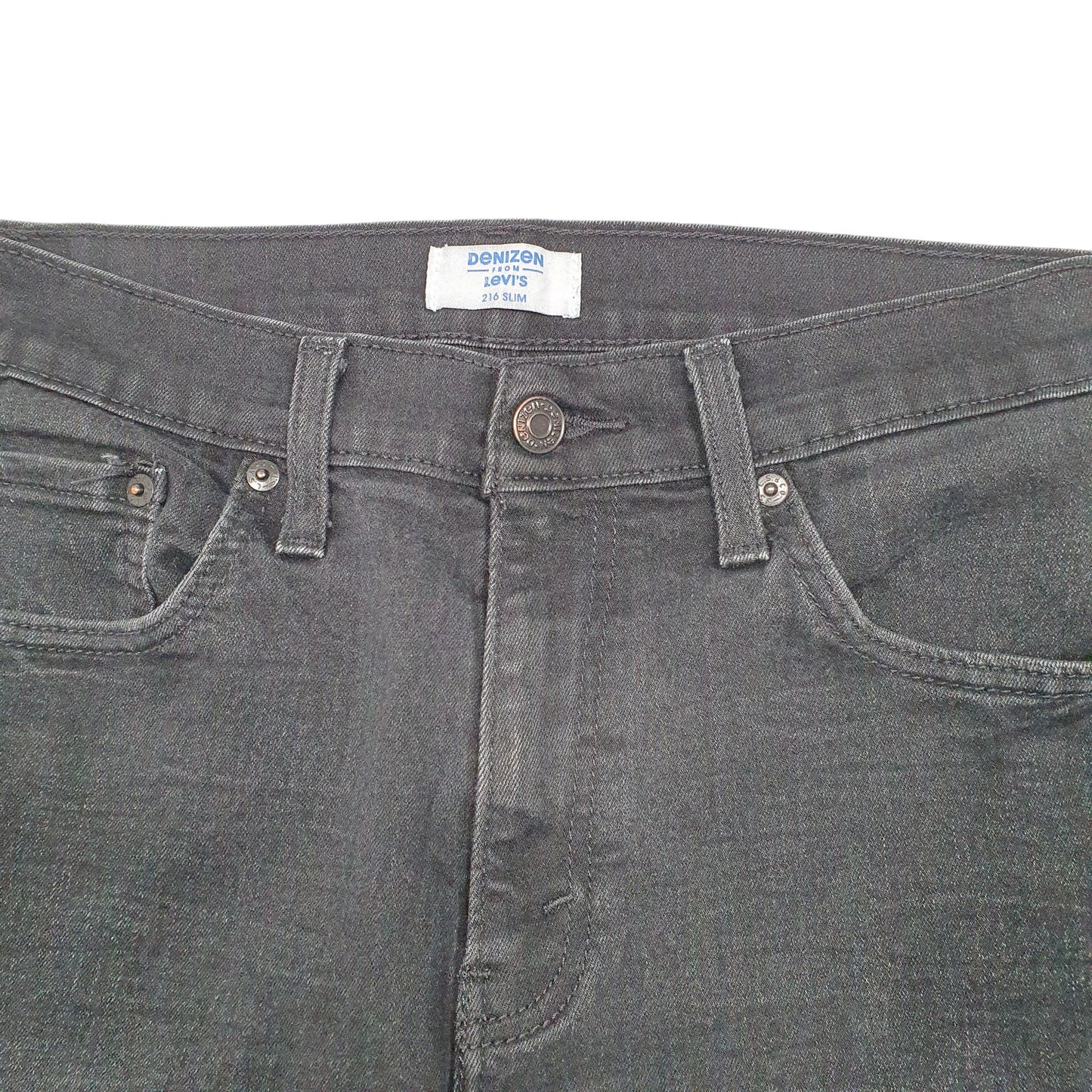 Mens Black Levis Denizen 216 Stretch Casual JeansW32 L34