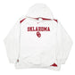 Mens White Nike Vintage Team 2000s Oklahoma USA Spellout Hoodie Jumper