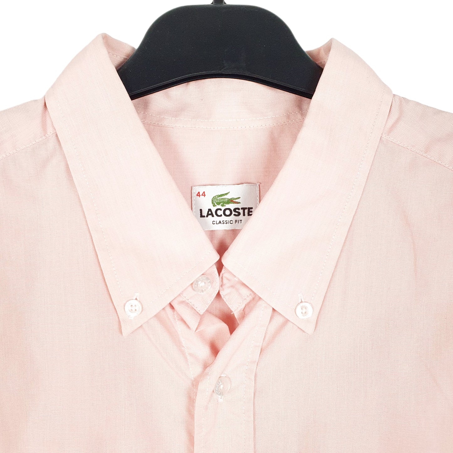 Mens Pink Lacoste  Short Sleeve Shirt