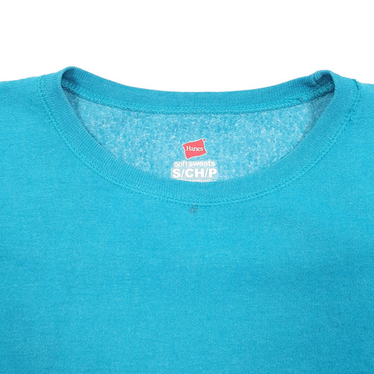 Womens Turquoise Hanes Soft Sweats Crewneck Jumper