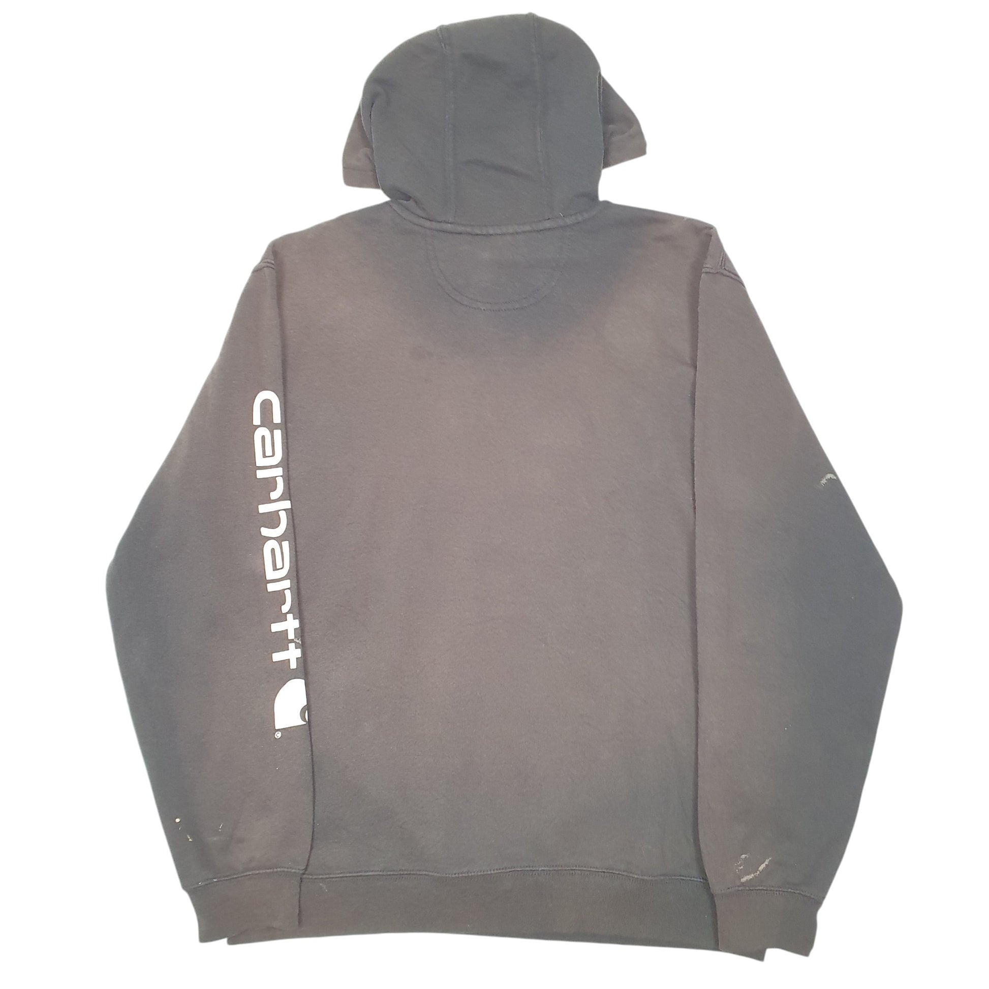 Mens Black Carhartt Workwear Spellout Hoodie Jumper