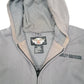 Mens Grey Harley Davidson Hooded Hoodie Biker Motorcycles Gilet Jumper