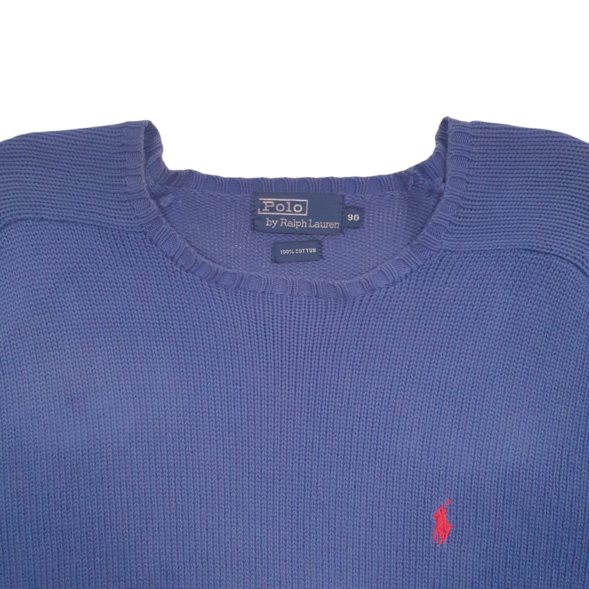 Mens Blue Polo Ralph Lauren Knit Crewneck Jumper