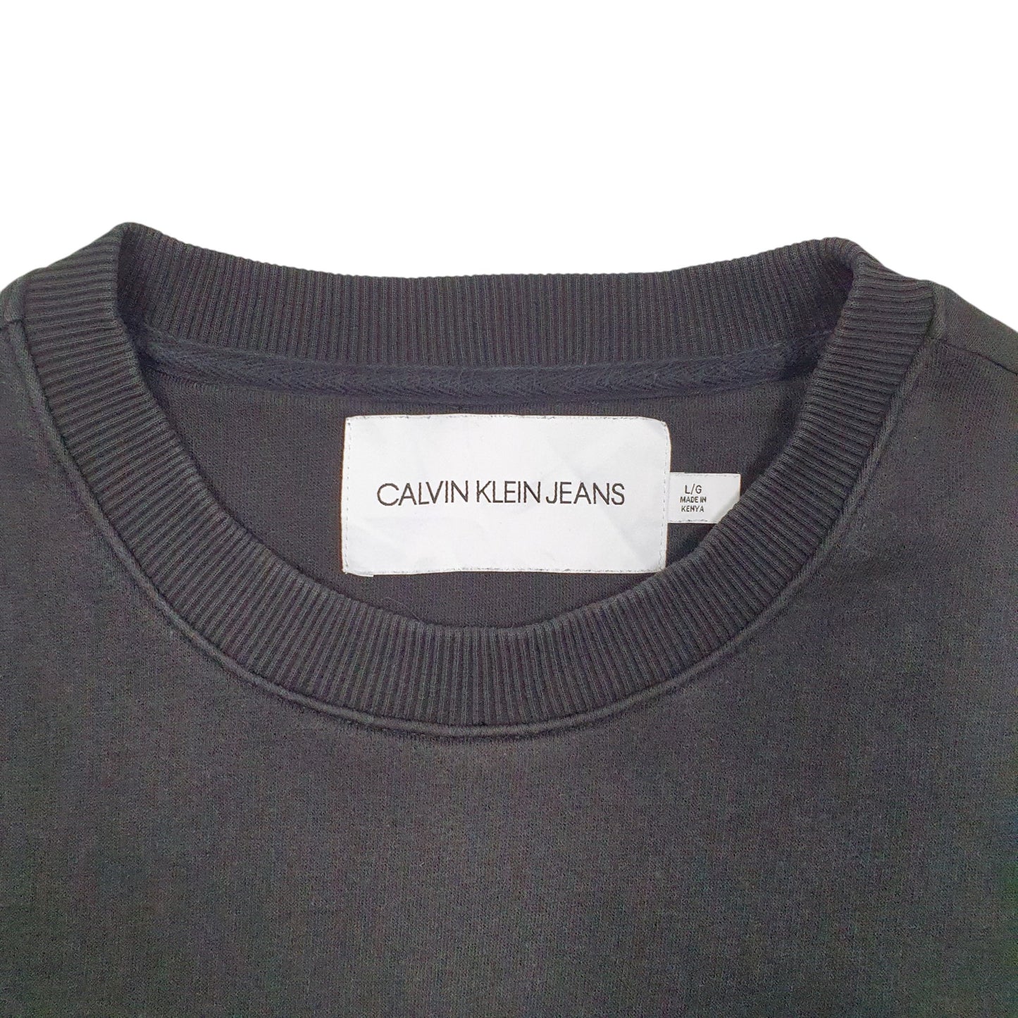 Mens Black Calvin Klein CK Jeans Crewneck Jumper